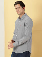 Thomas Scott Stripes Long Sleeve Casual Shirt with Spread Coller Shirts for Mens
