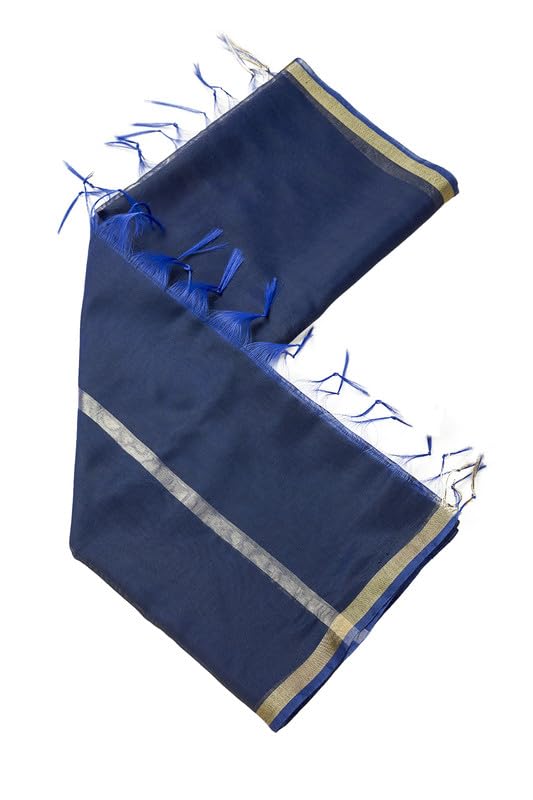 Soch Women Zari Woven Border Solid Dupatta with Tassels