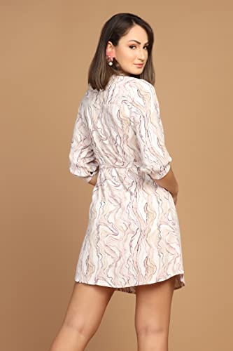 Leriya Fashion One Piece Dress for Women| Midi Dress for Women| Birthday Dress for Women (Small, Pink)