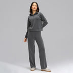BlissClub Womens BareButter Straight Pants, High Rise, Straight fit,Pockets, Comfortable Waistband,Regular Variant Below 54