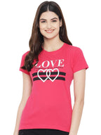 Preneum Womens Cotton Regular Fit Latest Graphic Stylish Printed Short Sleeves Casual T-Shirt || Trendy Designs & Stylish (Pack