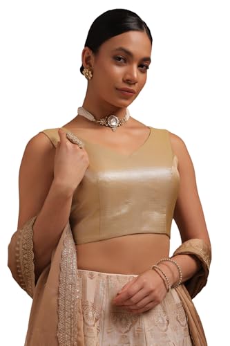 Soch Women Tussar Chevrons Sleeveless Regular Fit Blouse