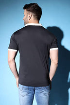 Leriya Fashion Mens T-Shirt | Cotton & Polyester Solid Varsity Inspired Regular Fit T-Shirt For Boys | Polo-Collar Neck | Perfe