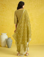 Kaari Roman Silk Womens Kurta Set (KAAAW24WSKD-78860_Elaichi Green