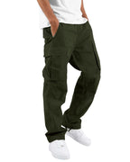 Noble Monk MenS Cargo Pant | Drawstring | Solid Cargo | Multi Pockets Trackpant