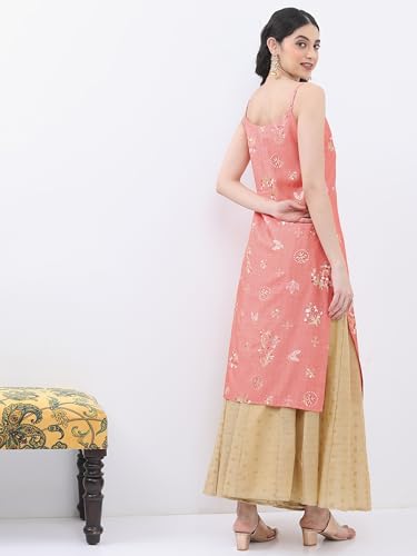 Ketch Women'S Polyester Blend Solid Regular Kurta