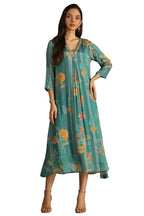 Soch Women Chinon Floral Print Dress with Mirror and Cutdana