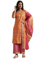 Libas WomenS Cotton Kurta Set (36618H_Orange