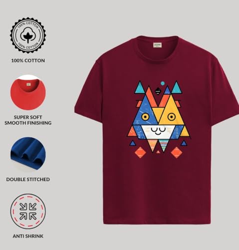 ADRO T Shirts for Boys & Girls || Creative Abstract Printed T-Shirt || Ages 3-14 || 100% Cotton Round Neck Tshirt for Boys & Gir