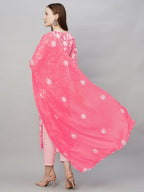 ANNI DESIGNER Womens Cotton Blend Straight Printed Kurta with Pant & Dupatta (MEI Pink_XXL_Pink_XX-Large)