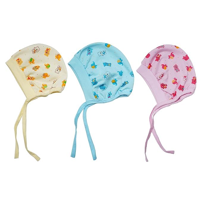 Baby Cap 03/36/69/912/Months New Born Baby Girls & Boys Finest Hosiery Cotton Double Layer Knot Caps Set/Infant/Hat/Toppi/Ka 0-3