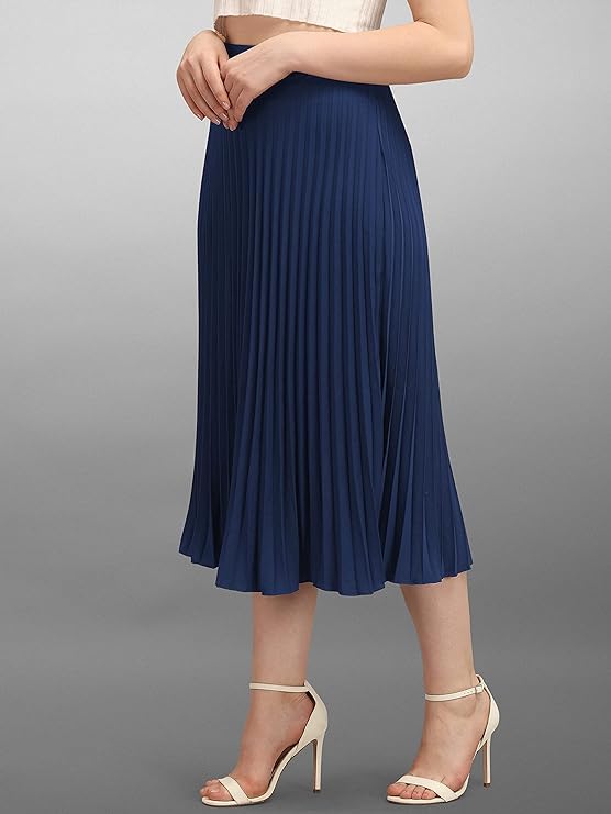 Kzully | Chic Midi Skirts Elegant Ensembles For Women & Girls Navy