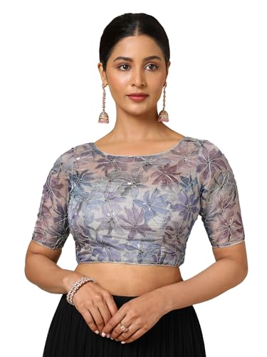 Soch Women Floral Print Padded Blouse with Sequins