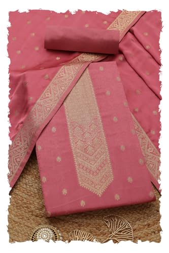 Soch Women Gajji Silk Woven Design Unstitched Dress Material with Zari Woven