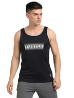 Turtle Men Poly Cotton PrintedS Black Tank Top