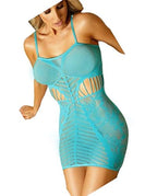 Vixen euphoria stripe net dress blue Qs