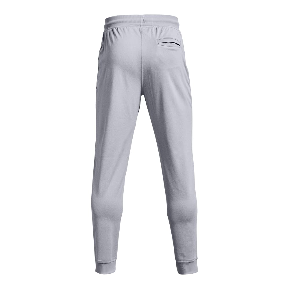 Under Armour Men's Tricot Joggers, Mod Gray Full Heather (011)/Black, X-Large