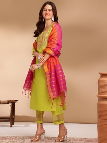 Kurta Set: Traditional Elegance With A Modern Twist: Experience The Best Of Both Worlds With Our Printed Ethnic Sets! Lemon