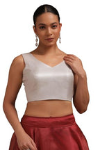 Soch Women Tussar Chevrons Sleeveless Regular Fit Blouse