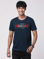 ADRO Mens Graphic Printed 100% Cotton T-Shirt - Regular Fit, Printed T-Shirts for Men (RN24-SPT-SB_Teal_L)