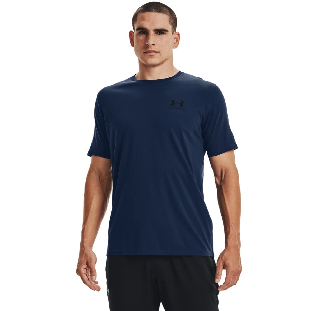 Under Armour Men's UA Sportstyle Left Chest Short Sleeve Shirt XLT Navy