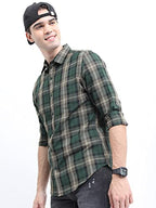 Ketch Men Olive Slim Fit Shirt