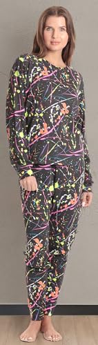 Just Love Womens Tie Dye Two Piece Thermal Pajama Set 6962-10682-XXL