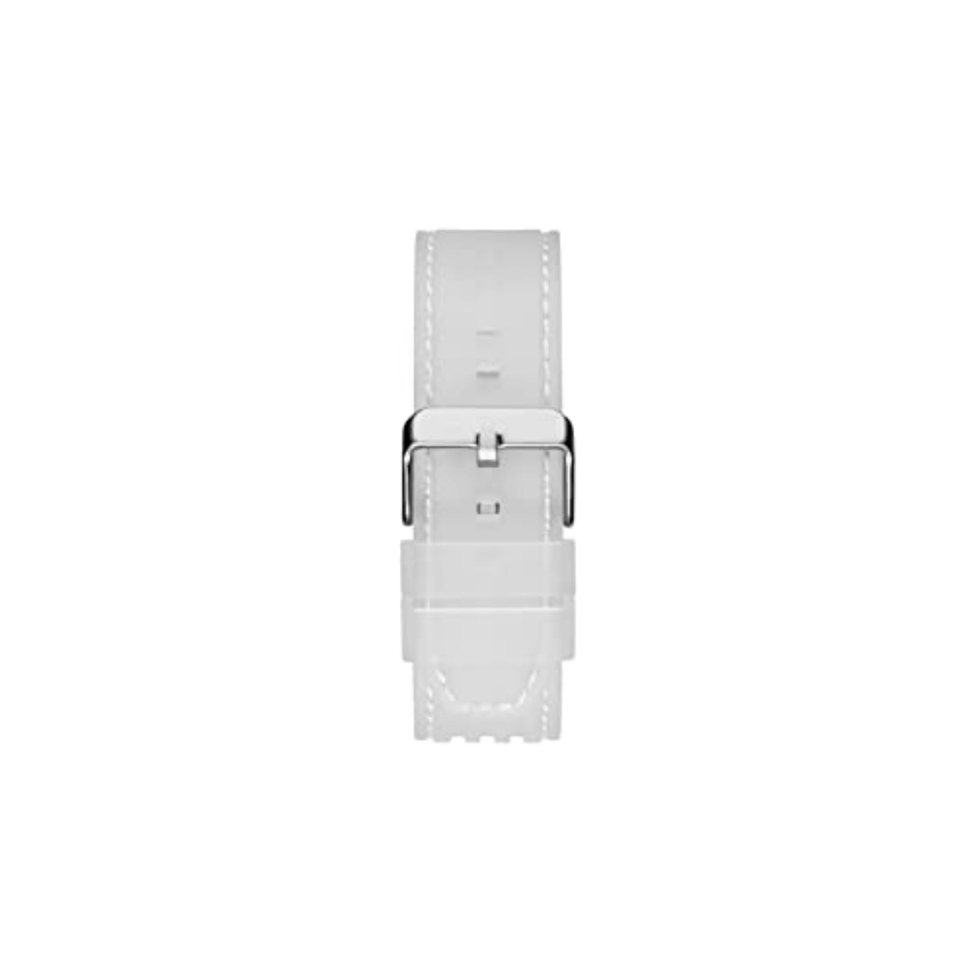 GUESS Mens 44 mm Watch - Clear Strap Rainbow Dial Clear Case