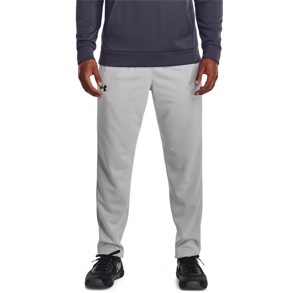 Under Armour Mens ArmourFleece Straight Leg Pant, (014) Halo Gray / / Black, Small