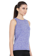 Clovia WomenS Blue Gym/Sports Textured Activewear Top