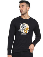 Bewakoof Mens Certified Troublemakers (TJL) Graphic Print Black Round Neck Long Sleeve T-Shirt
