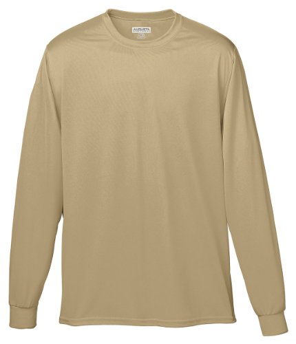 Augusta Sportswear Mens XL Wicking Long Sleeve T-Shirt, Vegas Gold, X-Large