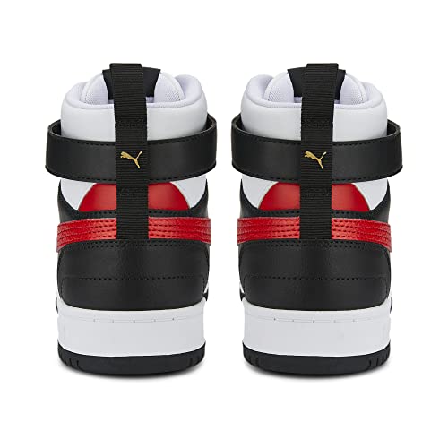 PUMA mens Rbd Game Sneaker, Puma White-high Risk Red-puma Black-puma Team Gold, 11 US