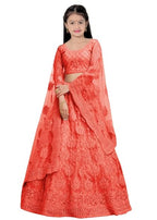 Suppar Sleave Traditional Ethnic Wear For Girls Designer Embroidered Kids Lehenga Choli