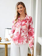 Litzo Shirts For Women  Korean Style Long Sleeve Oversized Button Down | Plus Size Workwear Top For Office & Casual Wear (L-103-