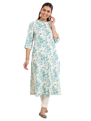 Libas WomenS Cotton Printed Regular Kurta (29416O Off White