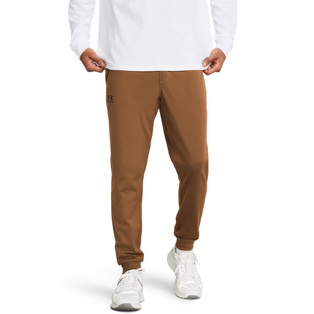 Under Armour Men's Sportstyle Tricot Joggers, (253) Tundra / / Black, Medium