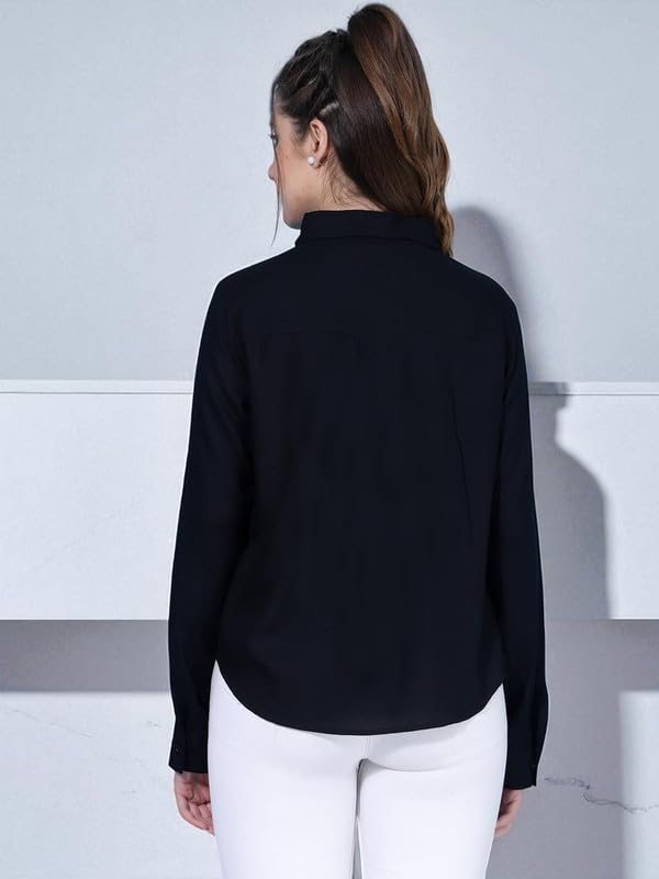 OOMPH! Formal Shirts for Women, Black