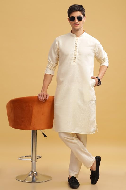 Be Active MenS Cotton Regular Kurta (My0003_Cream