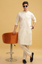 Be Active MenS Cotton Regular Kurta (My0003_Cream