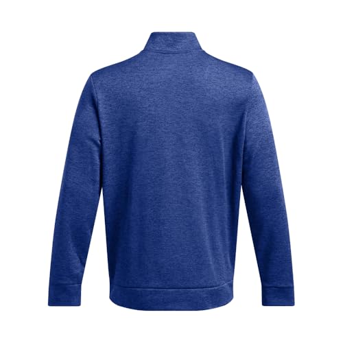 Under Armour Men's Armour Fleece Twist Quarter Zip, (432) Tech Blue / / Black, Large
