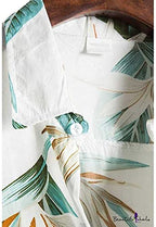 Leriya Fashion Shirt for Men | Tropical Leaf Printed Rayon Shirts for Men | Preppy Short Sleeves | Spread Collared Neck | Perfec