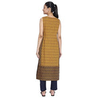 Aurelia Women'S Cotton Regular Fit Round Neck Below Knee Kurta (S21Aua11855-P)