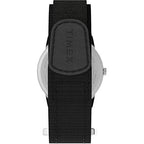 Timex Men's Easy Reader 35mm Watch - Silver-Tone Case White Dial with Black FastWrap Strap
