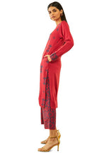 Soch Womens Acrylic Ethnic Motifs Pattern Knitted Winter Kurta Set