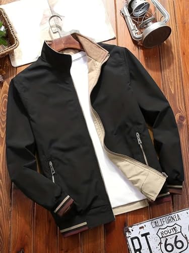 Lymio men jackets || bomber jacket for men || Lightweight Outwear Sportswear Polyester Standard Length Bomber Jacket (J4-6) (IN,