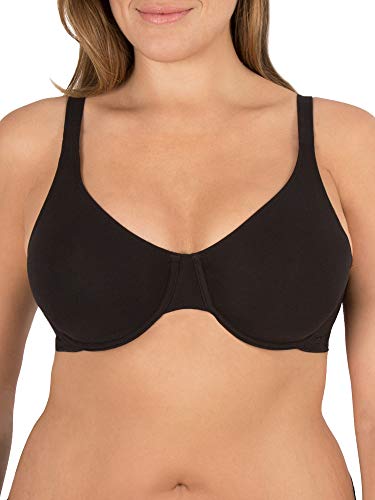 Fruit of the Loom Women's Cotton Stretch Extreme Comfort Bra, Black HUE/Sand, 34C