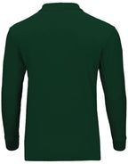 Premium Wear Men's Long Sleeve Polo Shirts - Stain Guard Polo Shirts for Men - Hunter Green - Medium