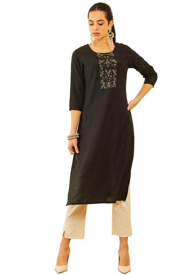 Soch Women Viscose Kurta with Cutdana
