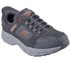 Skechers Men's Oak Canyon Consistent Winne Hands Free Slip-in Sneaker, Gray/Orange, 10 X-Wide